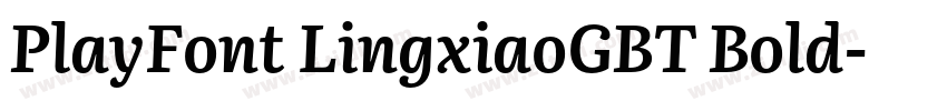 PlayFont LingxiaoGBT Bold字体转换